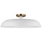 Nuvo Colony 1-Light Large Flush Mount - Matte White with Burnished Brass 60/7496 - alternate 1